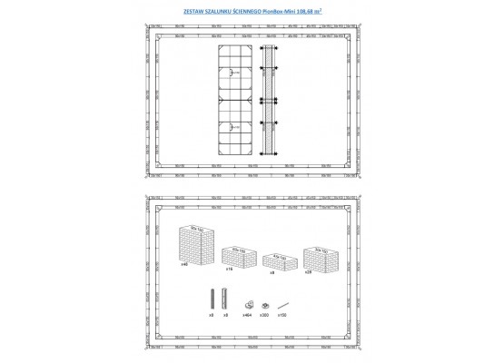 PIONBOX 100,8 m2 Kompletny system szalunków